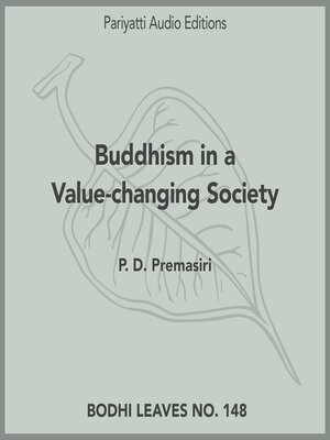 cover image of Buddhism in a Value-changing Society